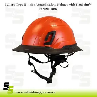 Bullard Type II + Non-Vented Safety Helmet with FlexBrim (non-Mips) Orange Shell Product Image