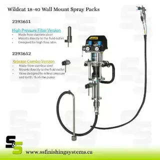 Wildcat 18-40 Wall Mount Spray Packs Product Image