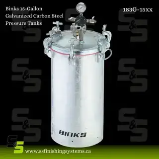 Binks 15-Gallon Galvanized Carbon Steel Pressure Tanks Product Image