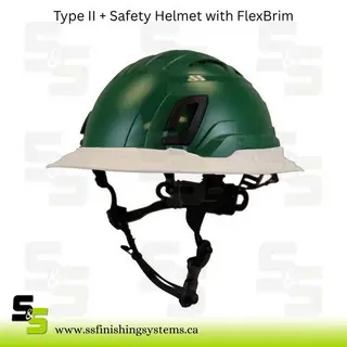 Bullard Type II + Non-Vented Safety Helmet with FlexBrim (non-Mips) Forest Green Shell Product Image