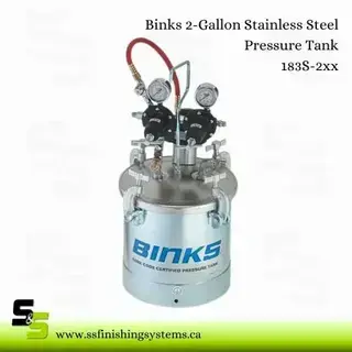 Binks 2-Gallon Stainless Steel Pressure Tank Product Image