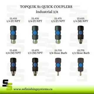 TOPQUIK S1 QUICK COUPLERS Industial 3/8 Product Image