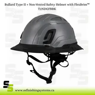 Bullard Type II + Non-Vented Safety Helmet with FlexBrim (non-Mips) Dove Grey Shell Product Image