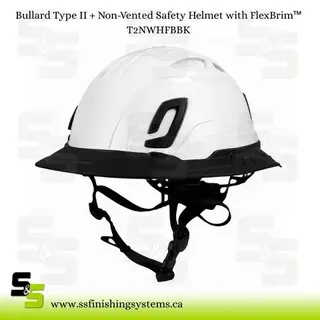 Bullard Type II + Non-Vented Safety Helmet with FlexBrim (non-Mips) Yellow Shell Product Image