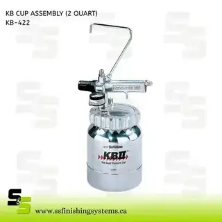 DeVilbiss 2-Quart KB Aluminum Paint Cup KB-422 Product Image