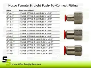 Hosco Female Straight KFI Product Image