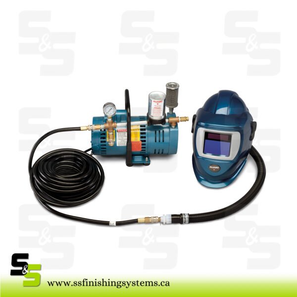 Supplied Air Shield and Blue Welding Helmet System, Deluxe