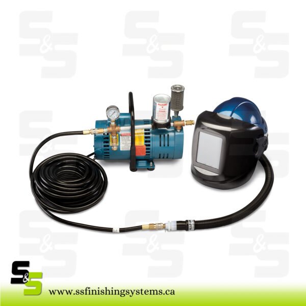 Supplied Air Shield and Black Welding Helmet System, Deluxe