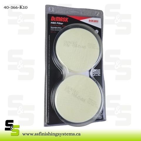 DeMask Half Mask Pre-Filter, 10pk