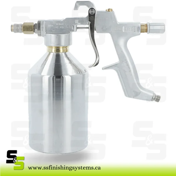 SATA HRS pressurised cup gun with 1.0 l cup [max. 10 bar], material flow control, without wands