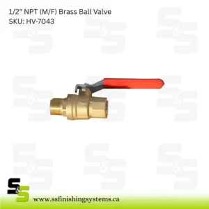 HV-7043 1/2in NPT (M/F) Brass Ball Valve