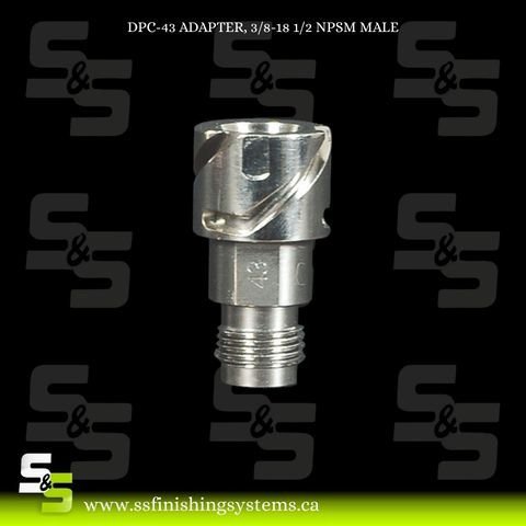 DPC-43 ADAPTER, 3/8-18 1/2 NPSM MALE