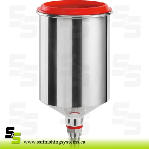 SATA Reusable aluminium cup, 0.75 l with QCC & fine threaded connection [for jet5000 B, jet4000 B, jet300