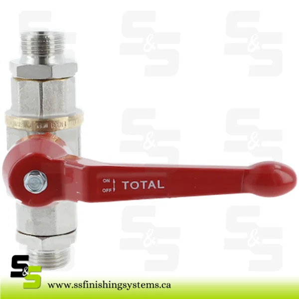 SATA Ball tap [Teflon] 1/2″ male thread for air inlet [SATA filter series 100, 300, 400 and cleaning devi
