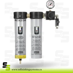 SATA filter 100 prep double-stage sinter filter/fine filter with pressure regulator outlet (1 x 1/4″ male thread)