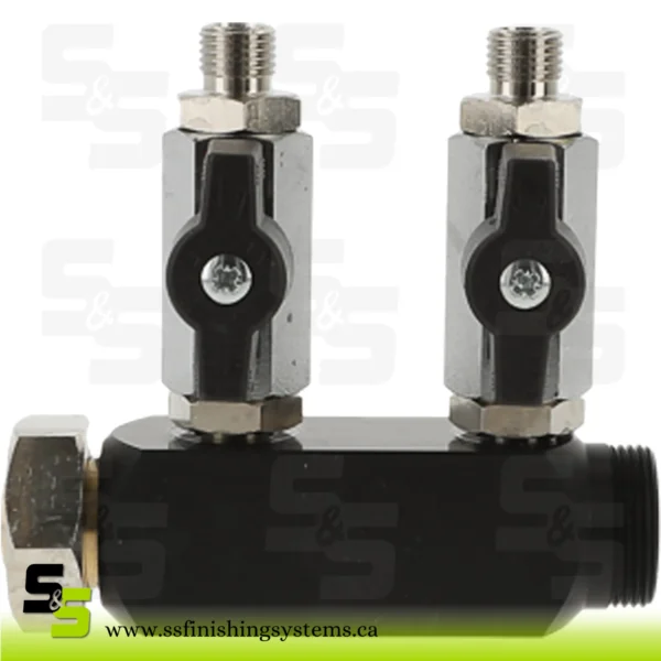 SATA Manifold for extension with 2 ball valves for SATA filter series 400