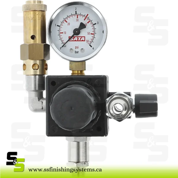 SATA Pressure regulator with gauge 0-4 bar, safety valve 2.5 bar [for SATA mini set 2]