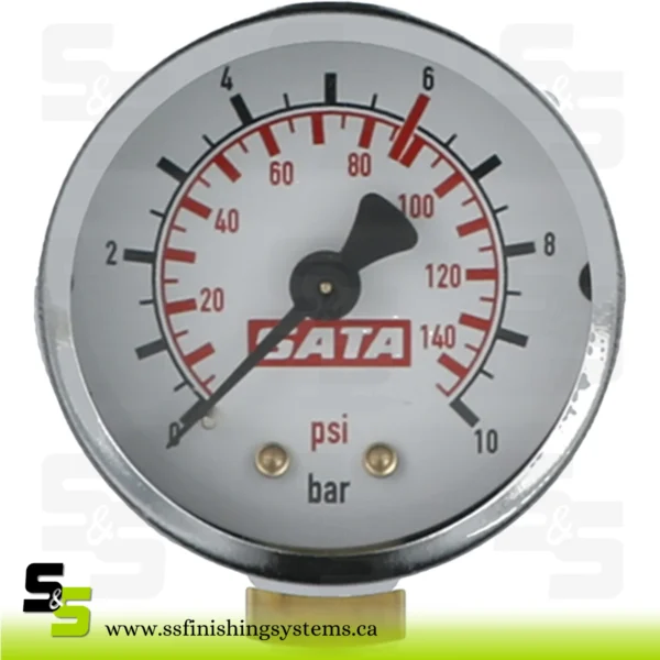 SATA Pressure gauge 0  10 bar, 50 mm [for SATA filter 100 prep, FDG 24, spray mix, vario top spray]