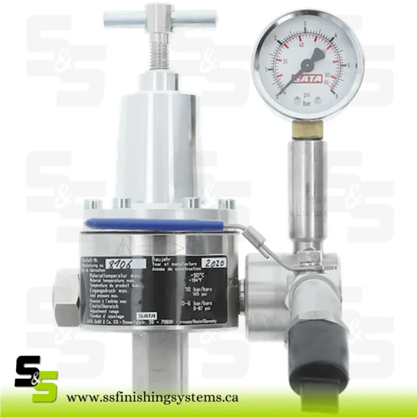 SATA Material fine pressure regulator, cpl., stainless steel