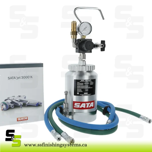 SATA Mini Set 2 with SATAjet 3000 K HVLP 1.2, paint pipe, material filter 60 msh, hose pair 1.5 m SATA Mini Set 2 with SATAjet 3000 K HVLP 1.2, paint pipe, material filter 60 msh, hose pair 1.5 m