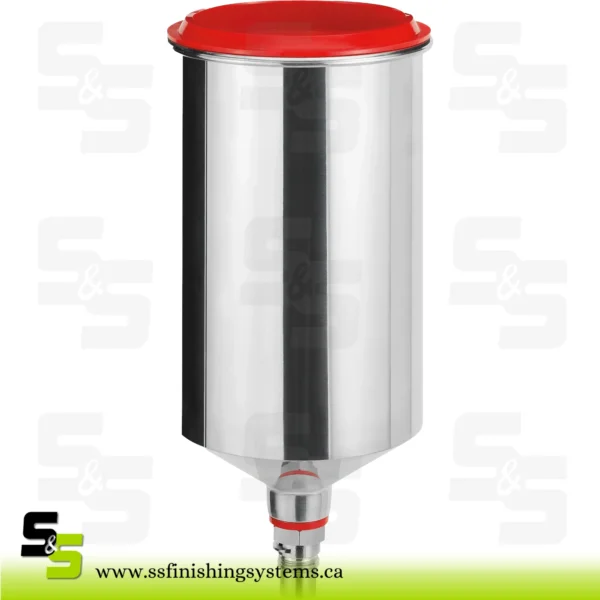 SATA Reusable aluminium cup 1.0 l w/QCC without fine thread [SATAjet X5500, 5000 B, 4000 B, 3000