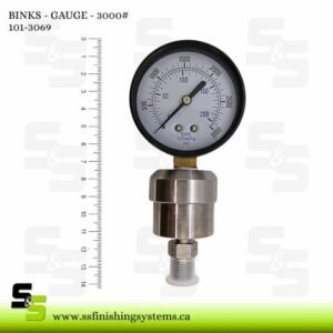 101-3069 Binks 3000 PSI Pressure Gauge101-3069