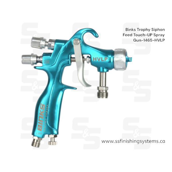 1465-HVLP Binks Trophy Touch-UP Pressure Feed Spray Gun 1465