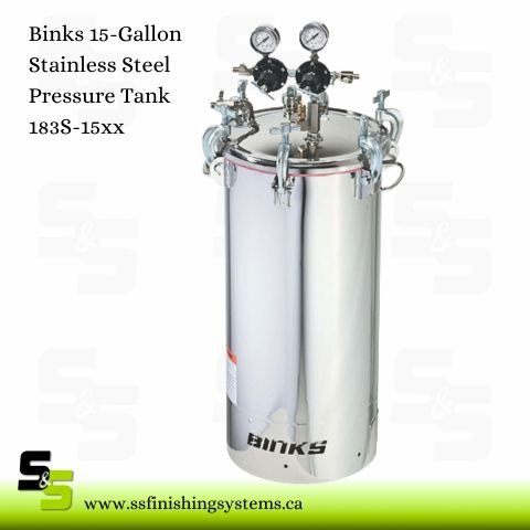 183S-15XX Binks 15-Gallon Stainless Steel Pressure Tank