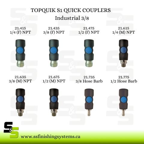 21.XXX TOPQUIK S1 QUICK COUPLERS Industial 3/8