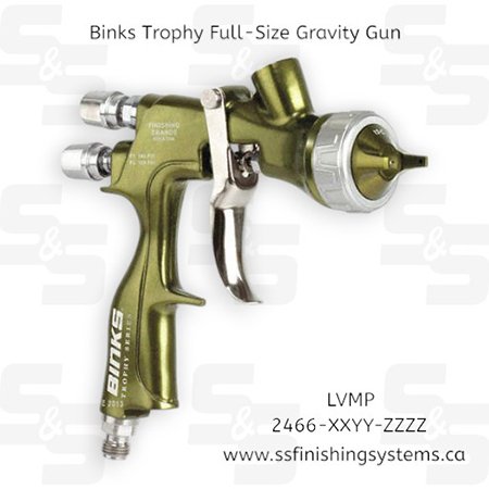 2466-LVMP Binks Trophy Gravity Feed Spray Gun 2466