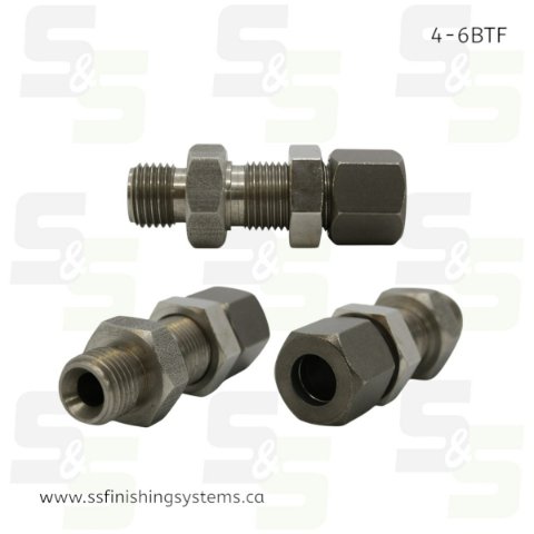 4-6BTF Hosco 1/4 NPS(M) x 3/8 BTF 37/64 Hole Size