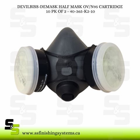 40-365-K2-10 DEVILBISS-DEMASK HALF MASK OV/N95 CARTRIDGE, 10 PK OF 2