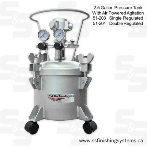 C.A. Technologies 2.5-Gallon Bottom Outlet Presure Tanks
