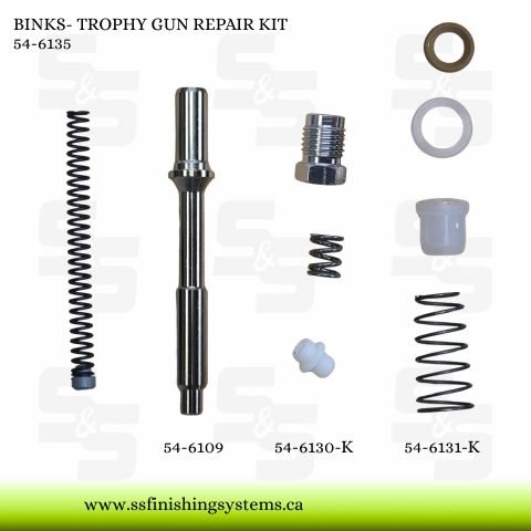 Binks Trophy Spray Gun Repair Kit 54-6135