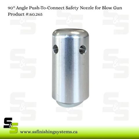 90 Degree Angle Push-To-Connect Safety Nozzle for Blow Gun