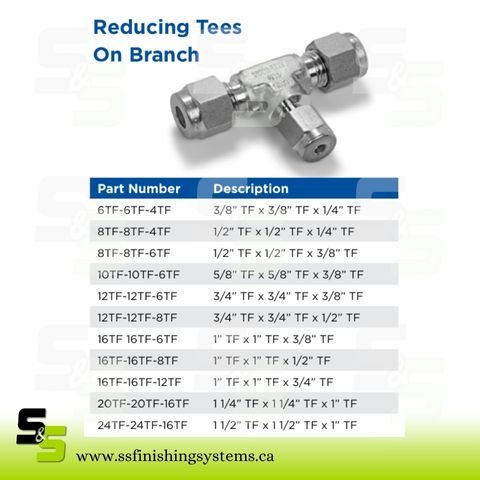 6TF-6TF-4TF Hosco Reducing Tees On Branch