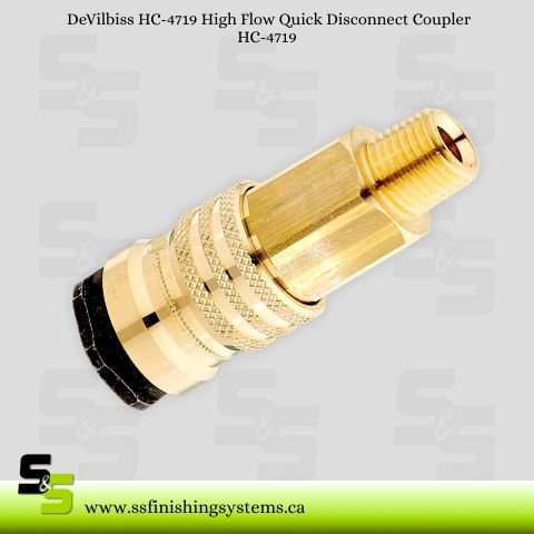 DeVilbiss QD Coupler 1/4 NPT(M) with Seat HC-4719