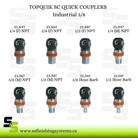 SC21.XXX TOPQUIK SC QUICK COUPLERS INDUSTRIAL 3/8
